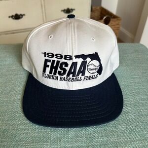 Vintage New Era 1998 FHSAA Florida Baseball Finals Tampa Snapback Hat Med Large